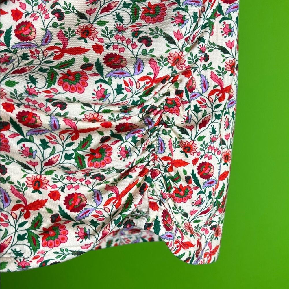 Gibson & Latimer Khaki Multicolor Floral Blouse Size XXL - Picture 3 of 5